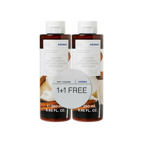 Korres Vanilla Cinnamon Renewing Body Cleanser 1+1 250ml