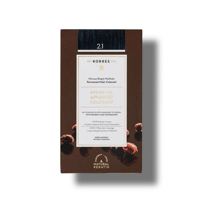 Korres Argan Oil Advanced Colorant 2.1 Μαύρο Μπλε
