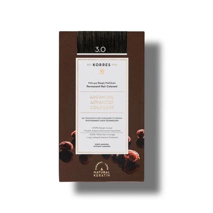 Korres Argan Oil Advanced Colorant 3.0 Σκούρο Καφέ