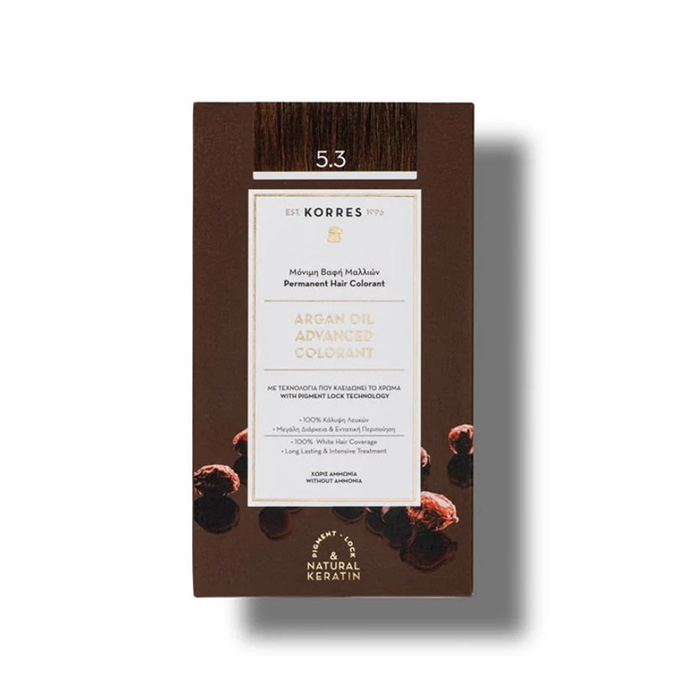 Korres Argan Oil Advanced Colorant 5.3 Καστανό Ανοιχτό Μελί