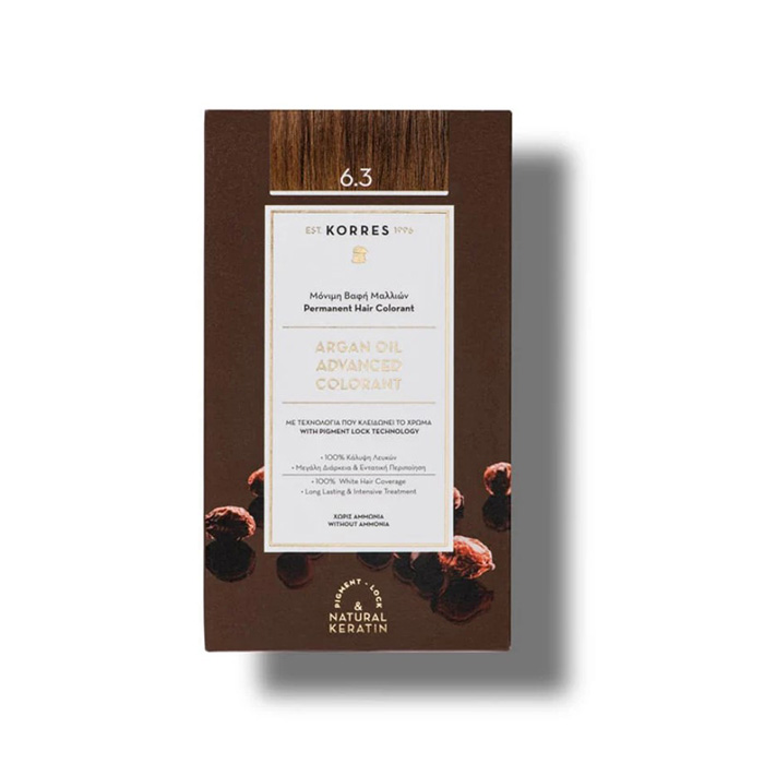 Korres Argan Oil Advanced Colorant 6.3 Ξανθό Σκούρο Χρυσό