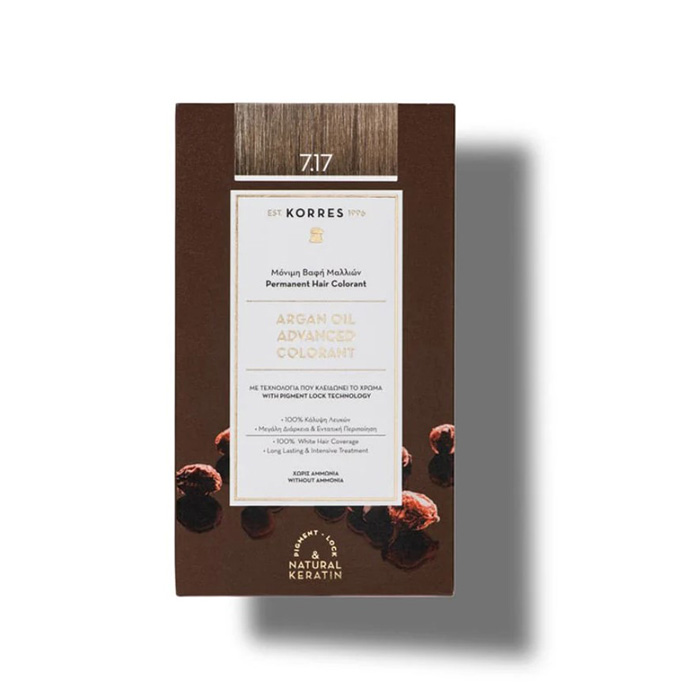 Korres Argan Oil Advanced Colorant 7.17 Ξανθό Mπεζ