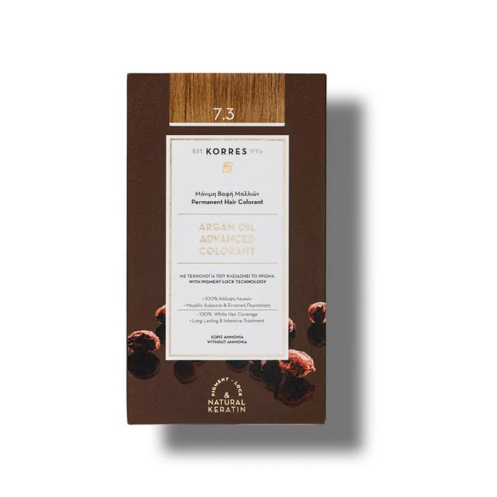 Korres Argan Oil Advanced Colorant 7.3 Ξανθό Χρυσό / Μελί
