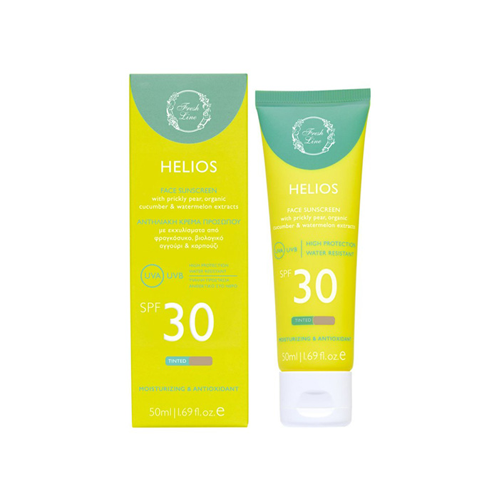 Fresh Line Helios Αντηλιακή Κρέμα Προσώπου με Χρώμα SPF30