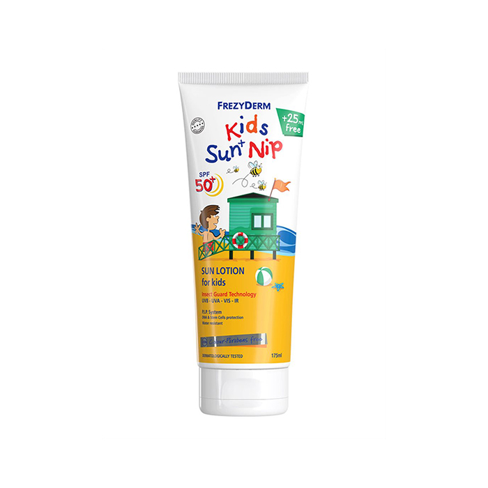 Frezyderm KIDS SUN + NIP SPF 50+ Παιδικό Αντηλιακό με Εντομοαπωθητικές Ιδιότητες