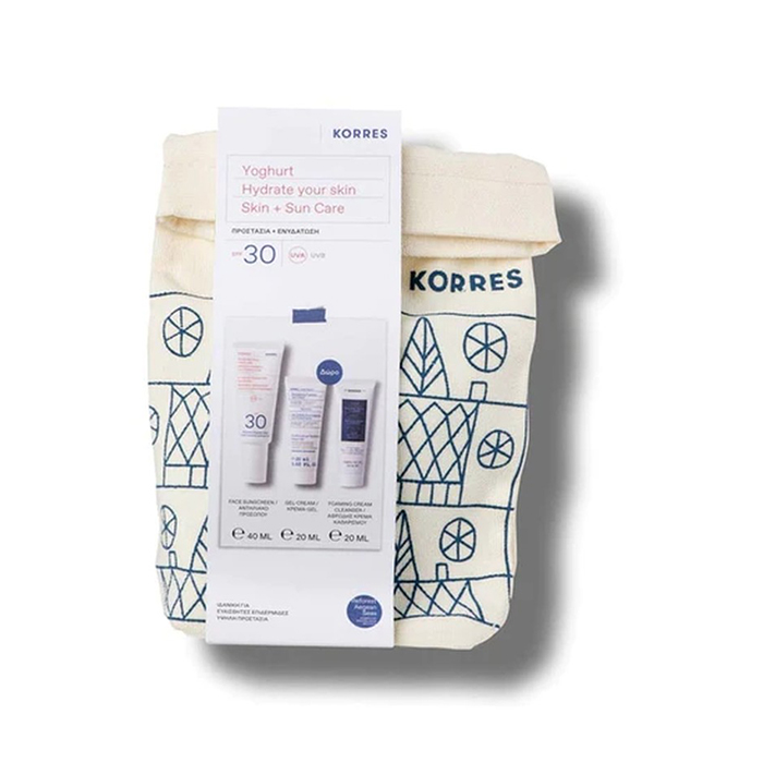 Korres Yoghurt Σετ με Αντηλιακή Κρέμα Προσώπου & Νεσεσέρ