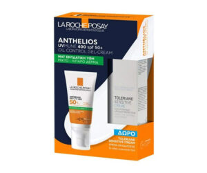 La Roche Posay Anthelios UVMune 400 Spf50 Αντηλιακό Προσώπου για Μικτές & Λιπαρές Επιδερμίδες & Δώρο Toleriane Sensitive Ενυδατική Κρέμα