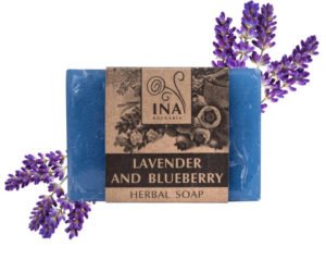 INA Essentials-Lavender & Blueberry. Φυσικό Σαπούνι με Λεβάντα και Μύρτιλλο, για ακμή και δέρμα με τάση για λιπαρότητα.