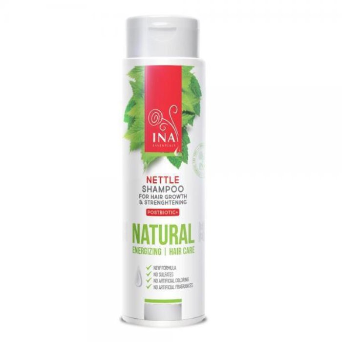 INA Essentials-Nettle. Φυσικό σαμπουάν με άγρια τσουκνίδα για την τριχόπτωση