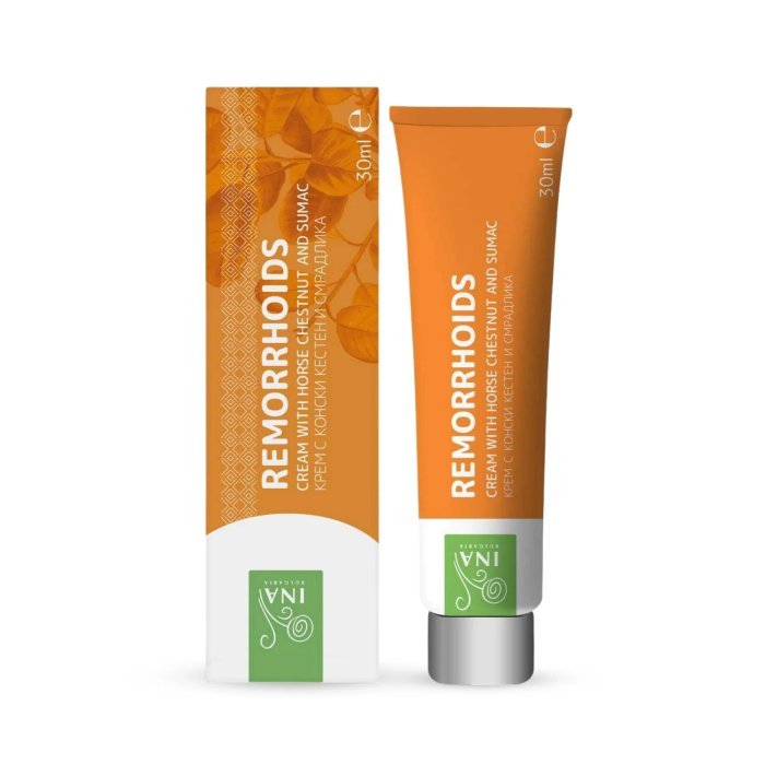 INA Essentials-Remorrhoids. Kρέμα για κιρσούς και αιμορροΐδες, εμπλουτισμένη με χρυσόξυλο και αγριοκάστανο